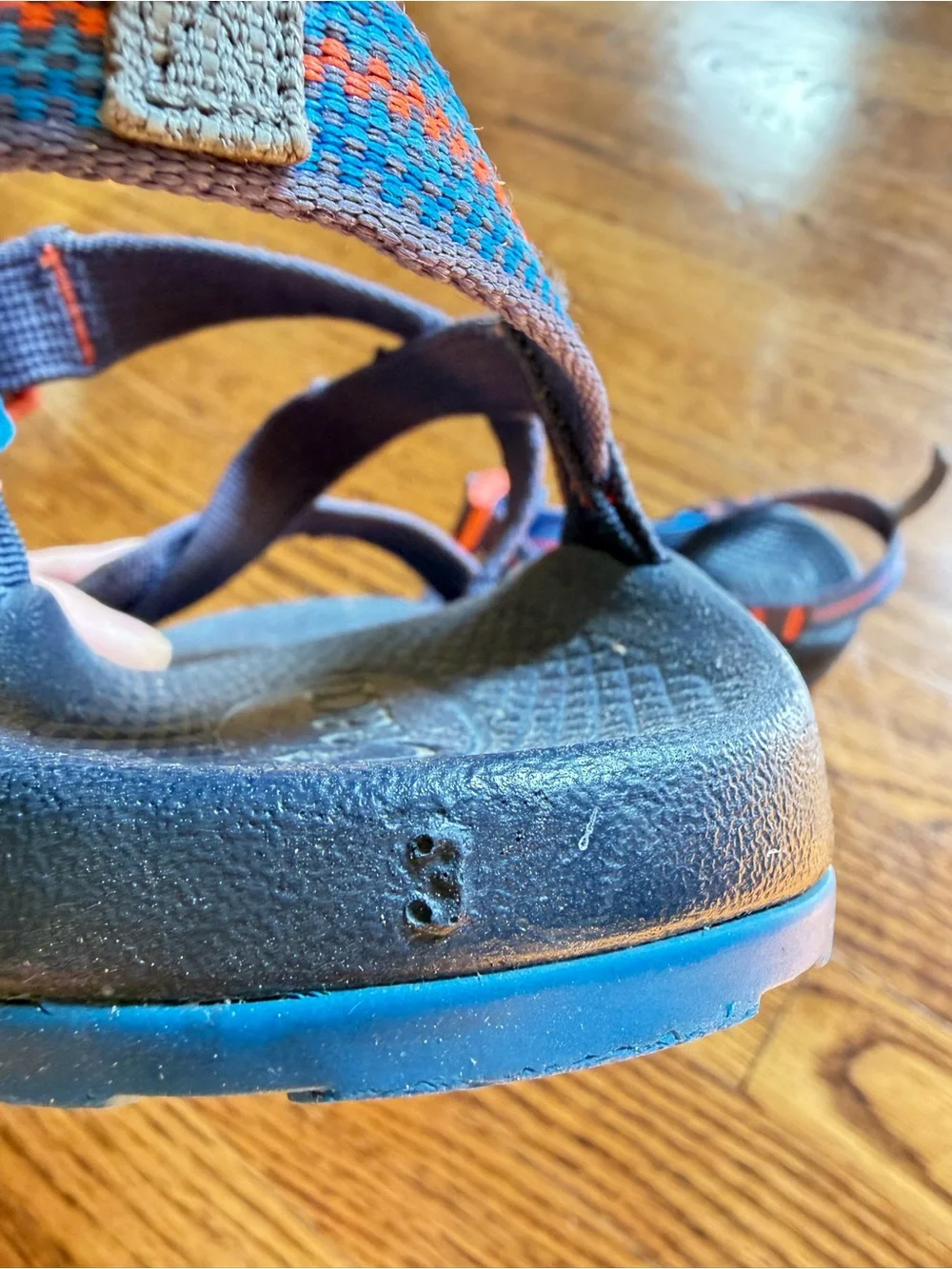 Chaco Kids Blue and Orange Sport Sandals - Adjustable Straps